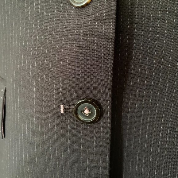 Elie Tahari Light Wool Casual Business Suit | Brown Black with Pink Accents - Picture 10 of 16